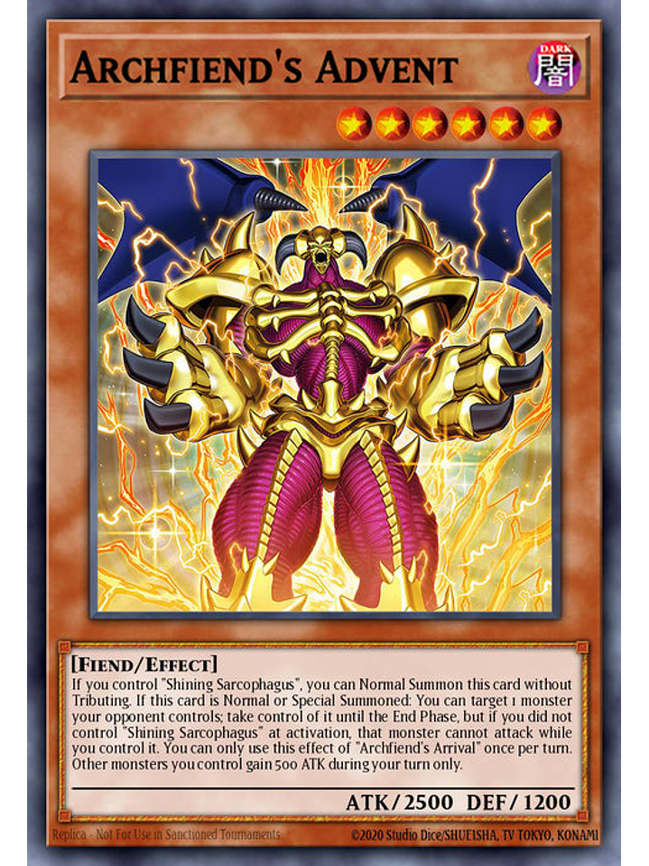 Archfiend's Advent - BLTR-EN046 - Quarter Century Secret Rare 1st Edition 1