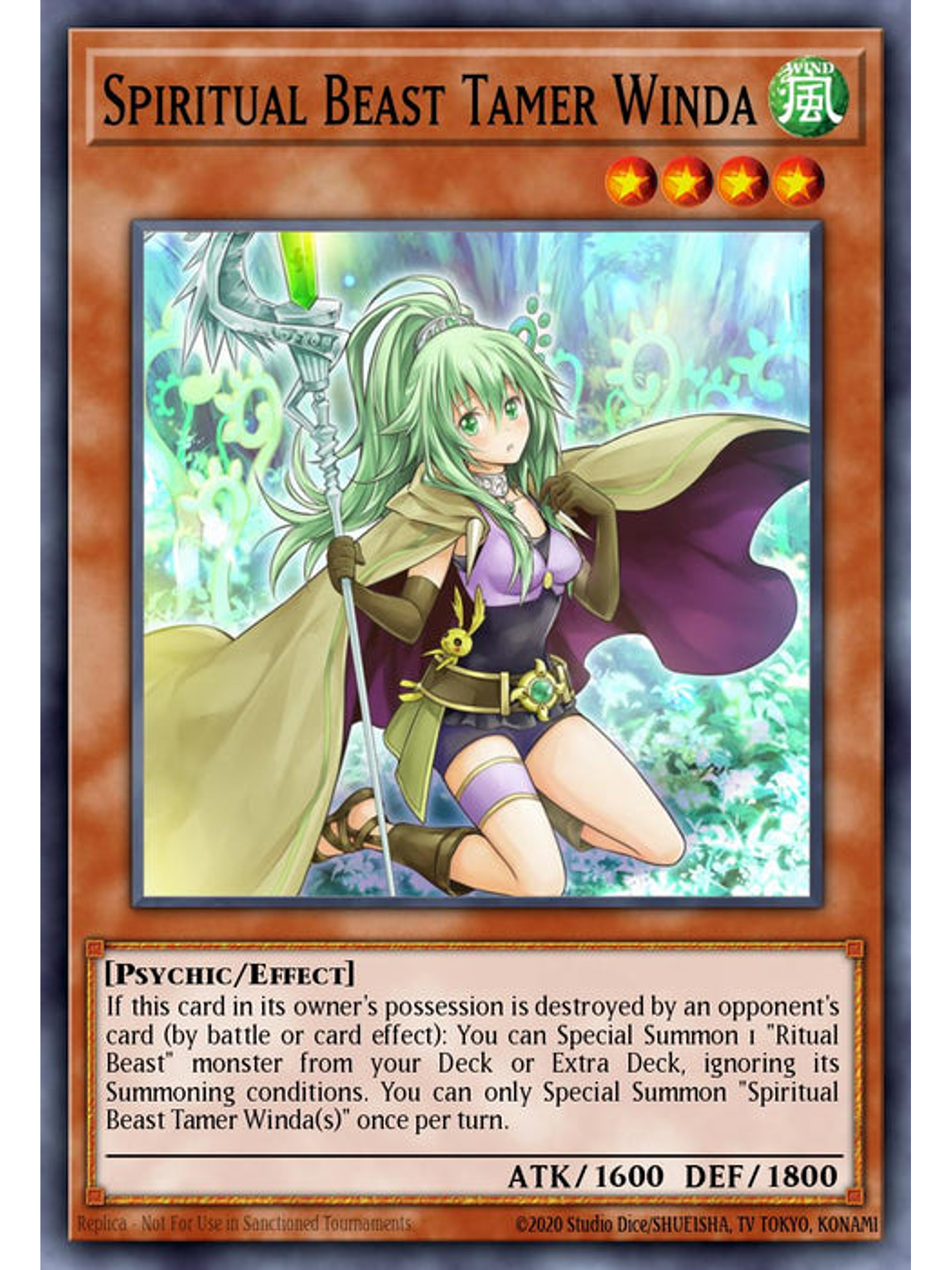 Spiritual Beast Tamer Winda - BLTR-EN070 - Ultra Rare 1st Edition 1