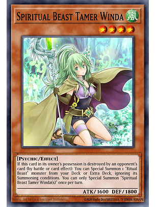 Spiritual Beast Tamer Winda - BLTR-EN070 - Ultra Rare 1st Edition