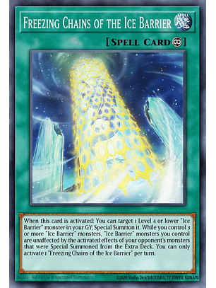 Freezing Chains of the Ice Barrier - BLTR-EN103 - Ultra Rare 1st Edition