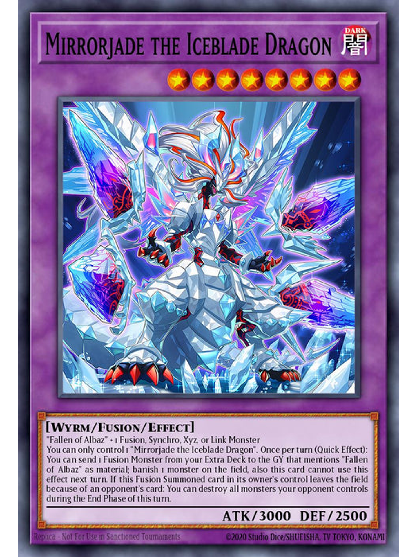 Mirrorjade the Iceblade Dragon - BLTR-EN114 - Ultra Rare 1st Edition 1
