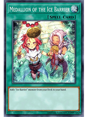 Medallion of the Ice Barrier (alternate art) - BLTR-EN098 - Ultra Rare 1st Edition