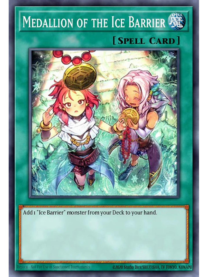 Medallion of the Ice Barrier (alternate art) - BLTR-EN098 - Ultra Rare 1st Edition 1