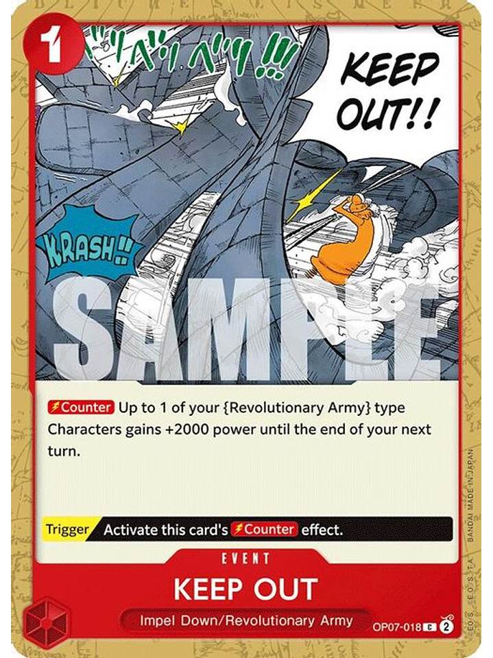 OP07-018 C KEEP OUT 1