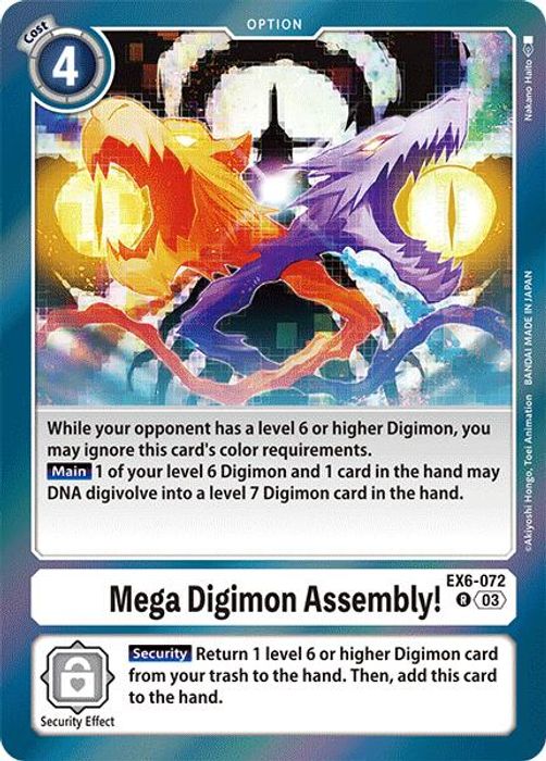 EX6-072 R Mega Digimon Assembly!