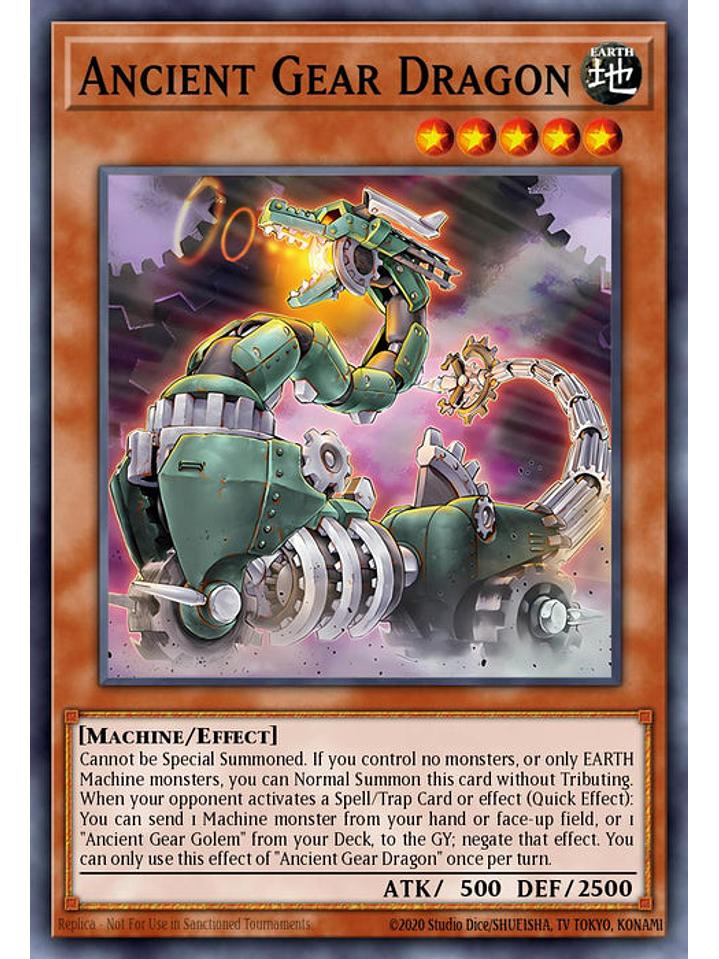 Ancient Gear Dragon - BLTR-EN048 - Secret Rare 1st Edition (Missprint) 1