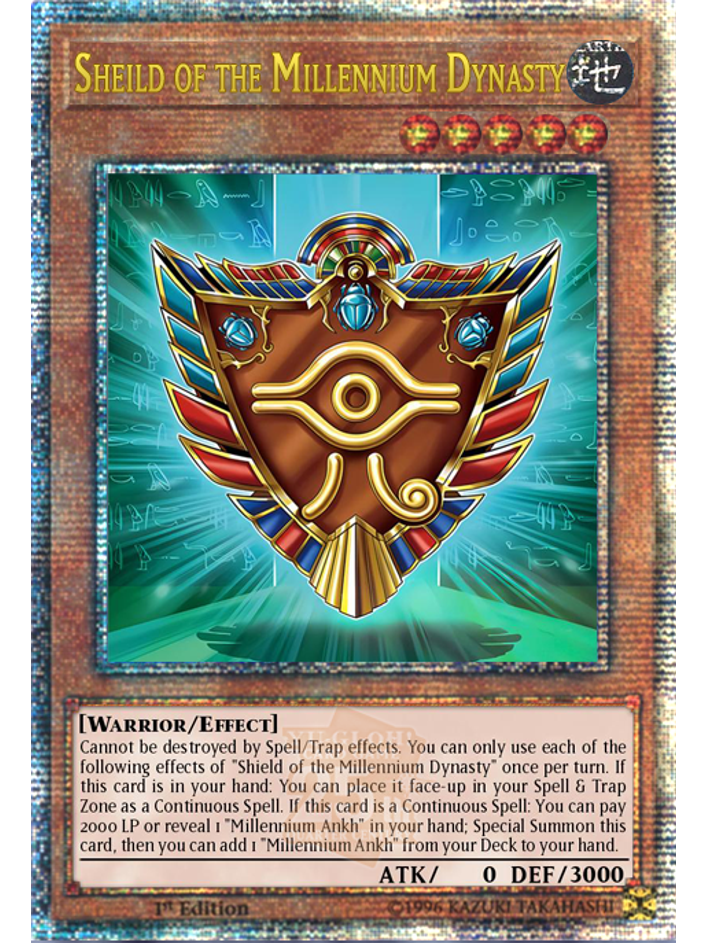 Shield of the Millennium Dynasty - INFO-EN003 - Quarter Century Secret Rare 1st Edition 1