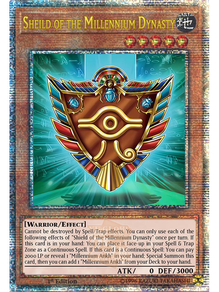 Shield of the Millennium Dynasty - INFO-EN003 - Quarter Century Secret Rare 1st Edition 1