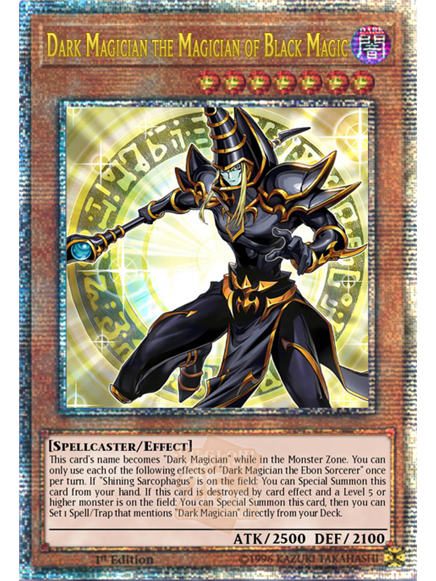 Dark Magician the Magician of Black Magic - INFO-EN006 - Quarter Century Secret Rare 1st Edition 1