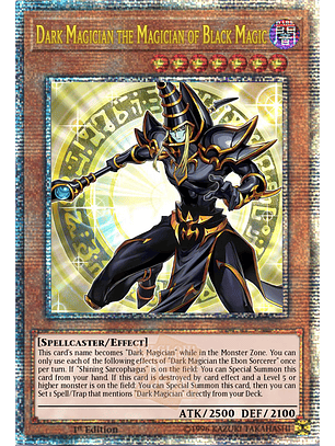 Dark Magician the Magician of Black Magic - INFO-EN006 - Quarter Century Secret Rare 1st Edition