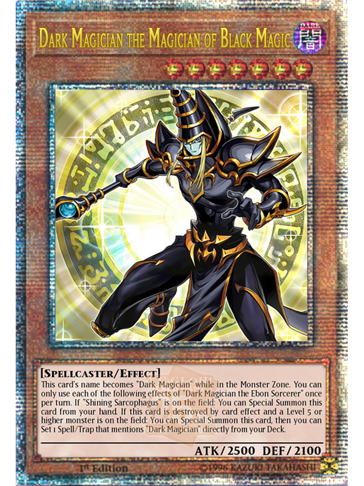 Dark Magician the Magician of Black Magic - INFO-EN006 - Quarter Century Secret Rare 1st Edition 1