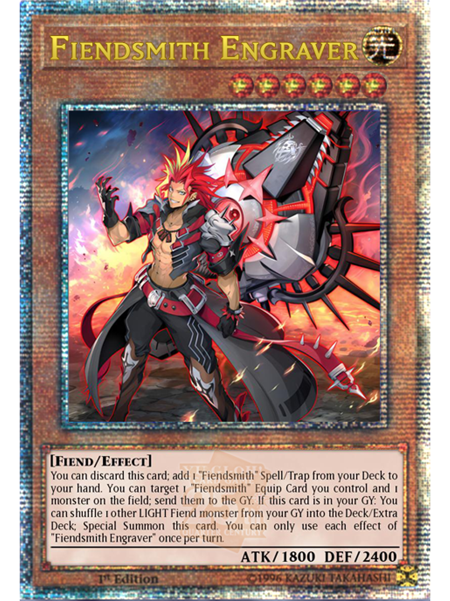 Fiendsmith Engraver - INFO-EN017 - Quarter Century Secret Rare 1st Edition 1