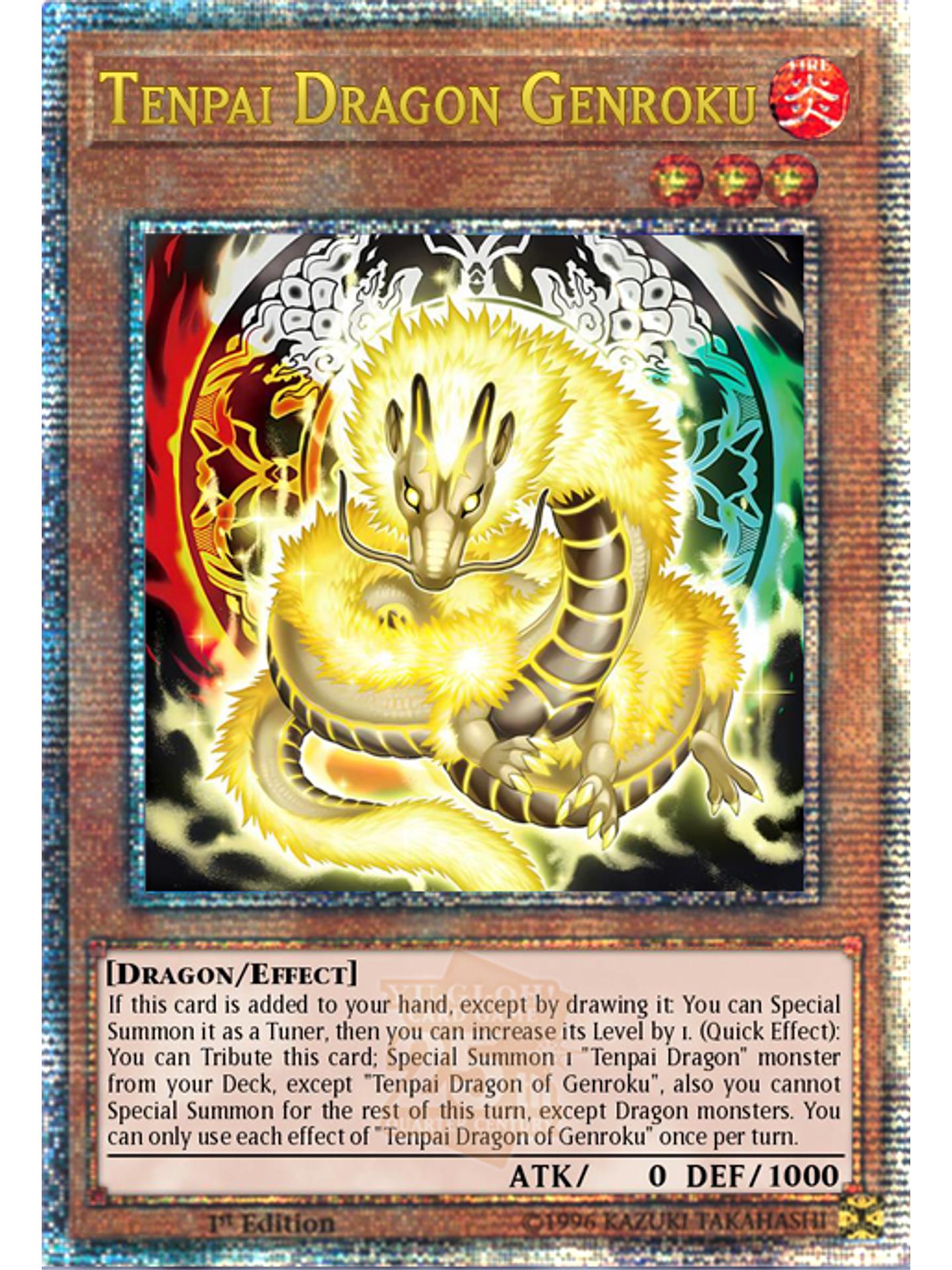 Tenpai Dragon Genroku - INFO-EN019 - Quarter Century Secret Rare 1st Edition 1