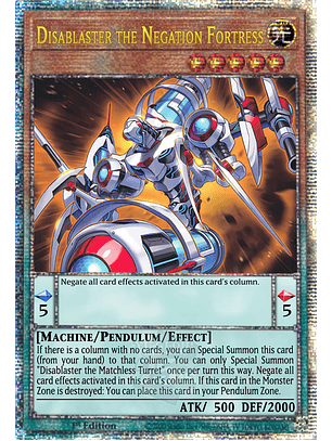 Disablaster the Negation Fortress - INFO-EN026 - Quarter Century Secret Rare 1st Edition