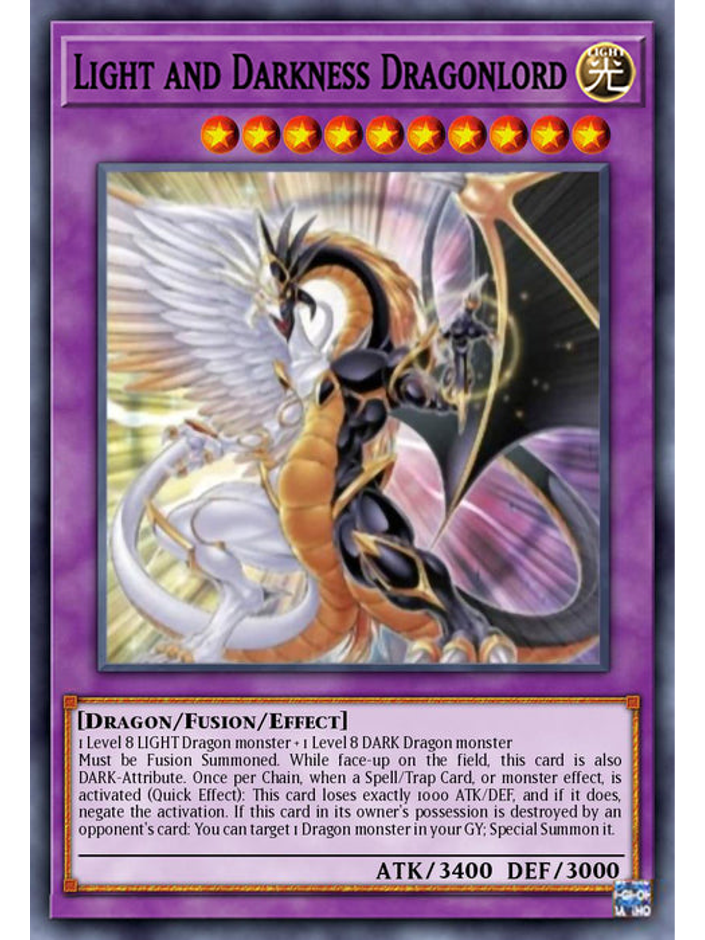 Light and Darkness Dragonlord - INFO-EN034 - Ultra Rare 1st Edition 1