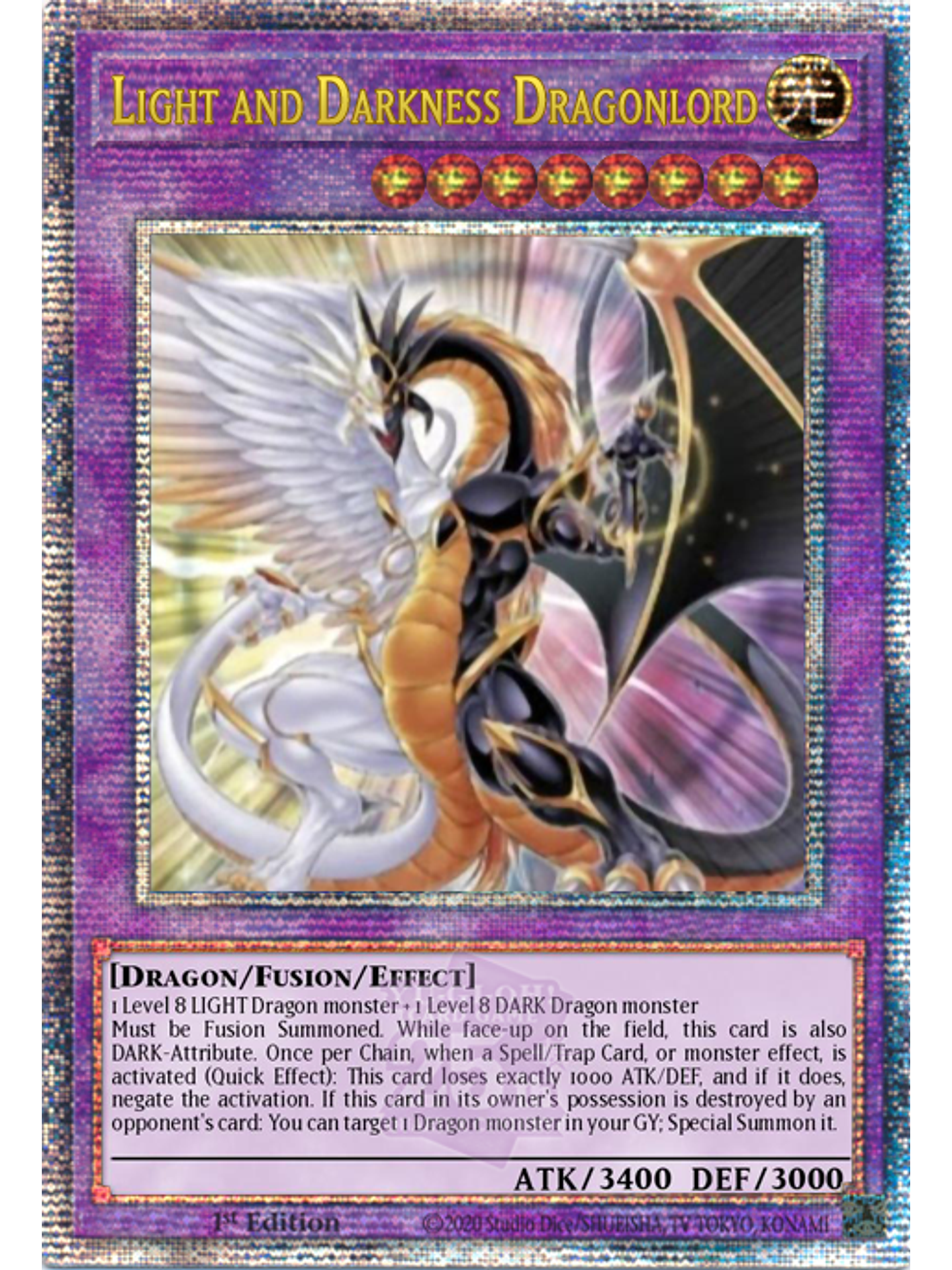 Light and Darkness Dragonlord - INFO-EN034 - Quarter Century Secret Rare 1st Edition 1