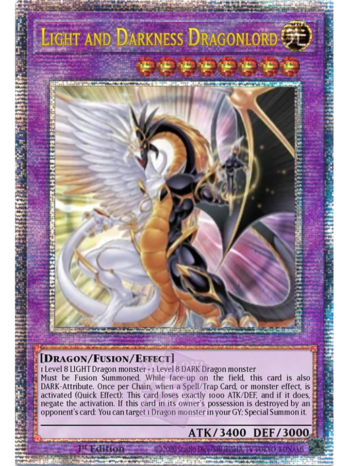 Light and Darkness Dragonlord - INFO-EN034 - Quarter Century Secret Rare 1st Edition 1