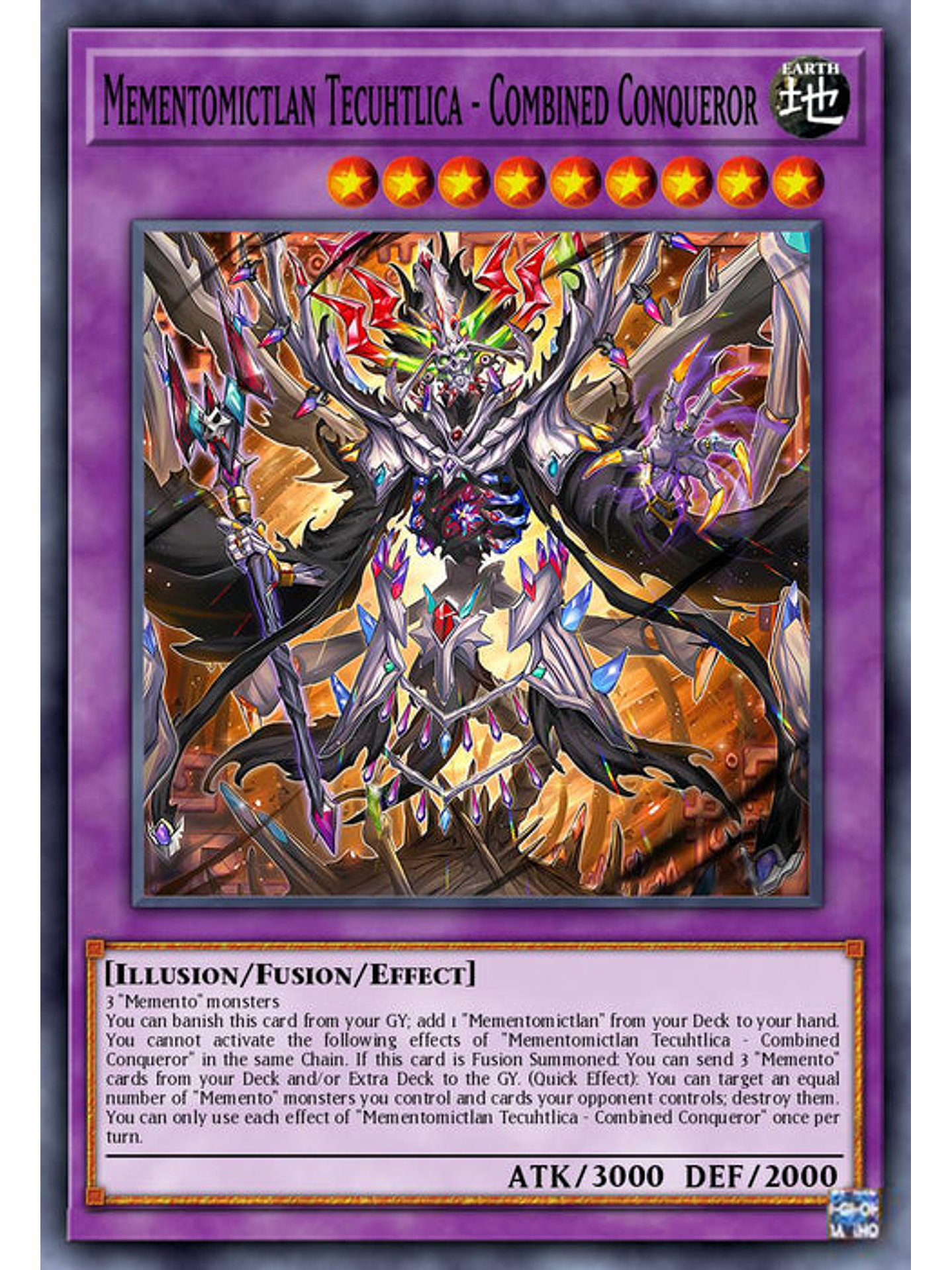 Mementomictlan Tecuhtlica - Combined Conqueror - INFO-EN037 - Super Rare 1st Edition 1