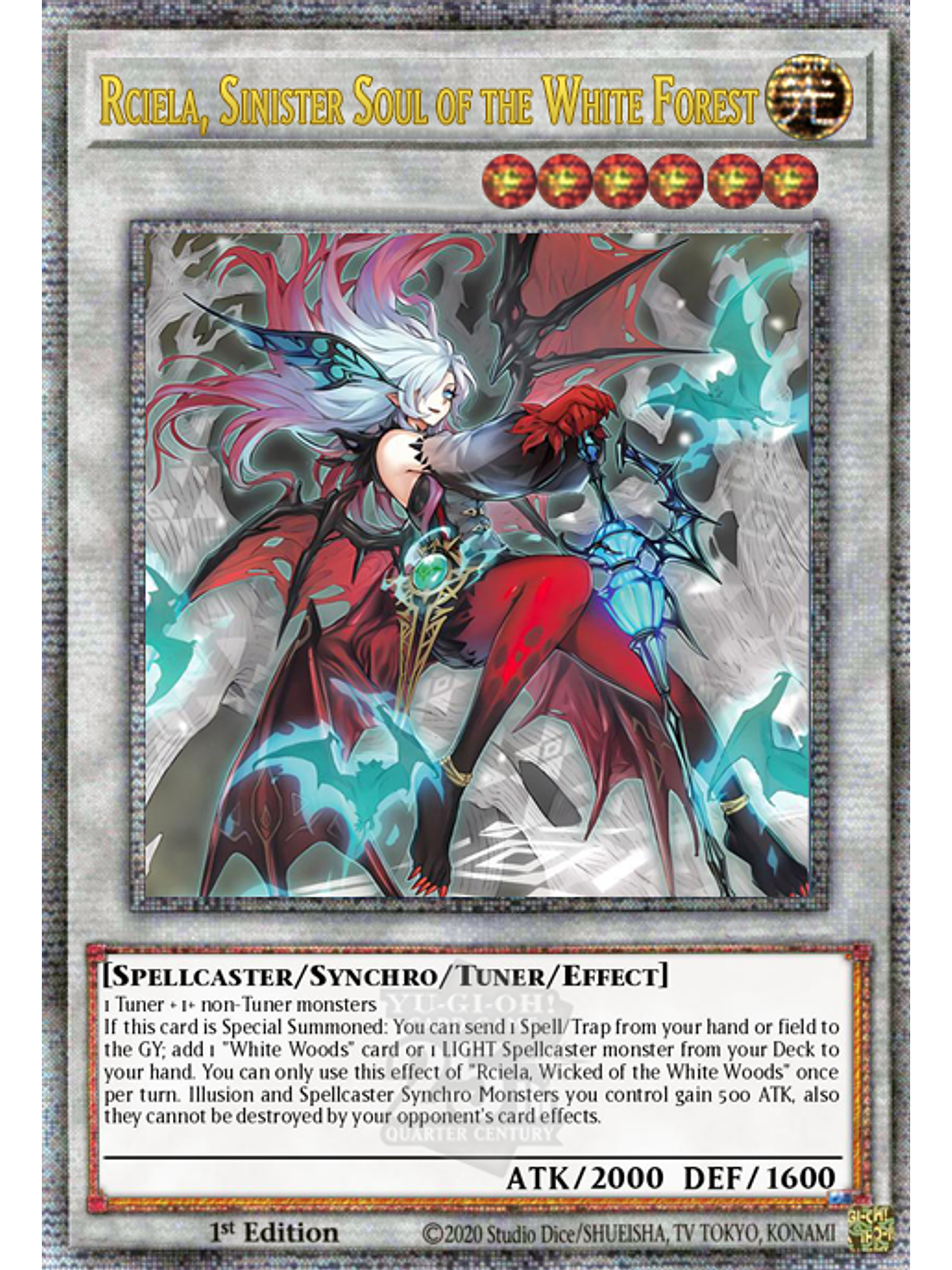 Rciela, Sinister Soul of the White Forest - INFO-EN039 - Quarter Century Secret Rare 1st Edition 1