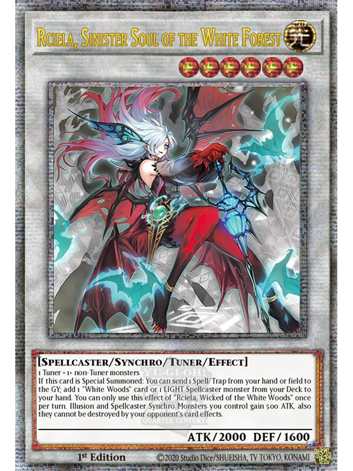 Rciela, Sinister Soul of the White Forest - INFO-EN039 - Quarter Century Secret Rare 1st Edition 1