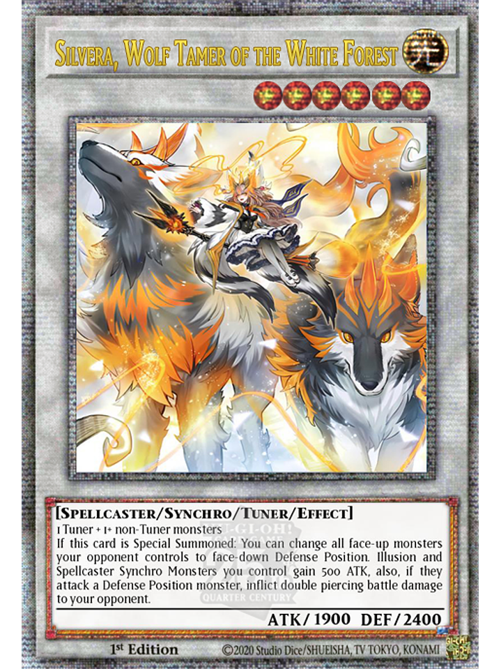 Silvera, Wolf Tamer of the White Forest - INFO-EN038 - Quarter Century Secret Rare 1st Edition 1