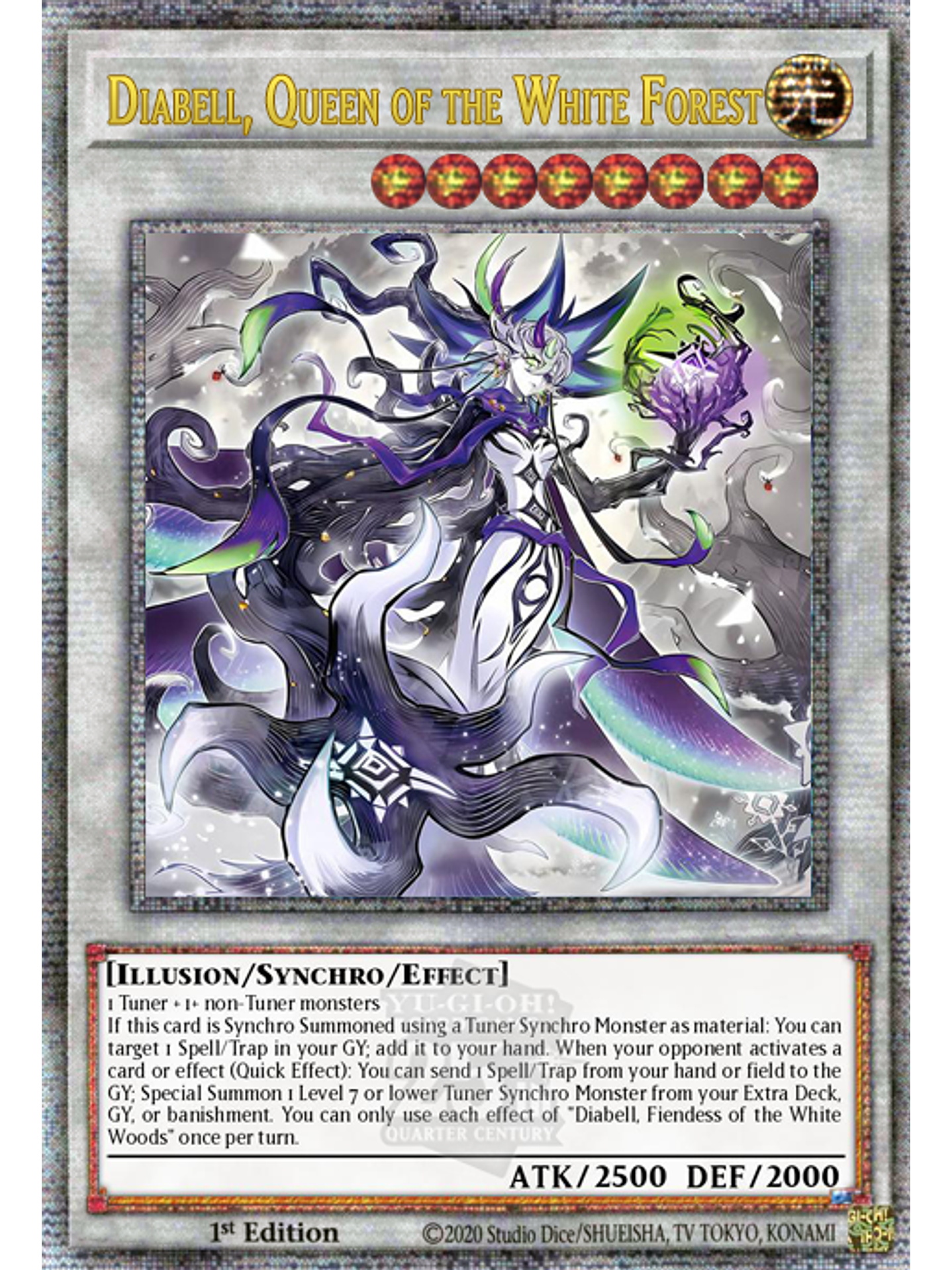 Diabell, Queen of the White Forest - INFO-EN040 - Quarter Century Secret Rare 1st Edition 1