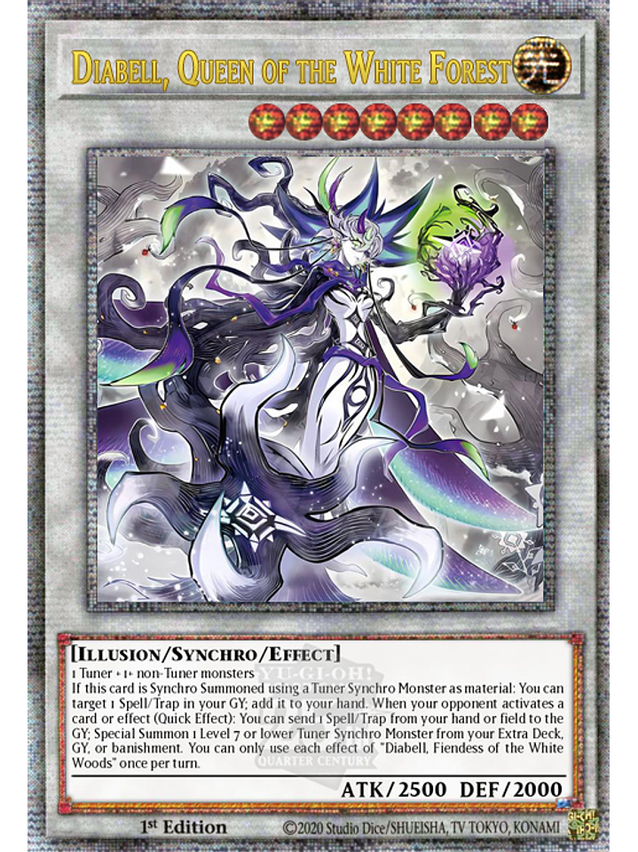 Diabell, Queen of the White Forest - INFO-EN040 - Quarter Century Secret Rare 1st Edition 1