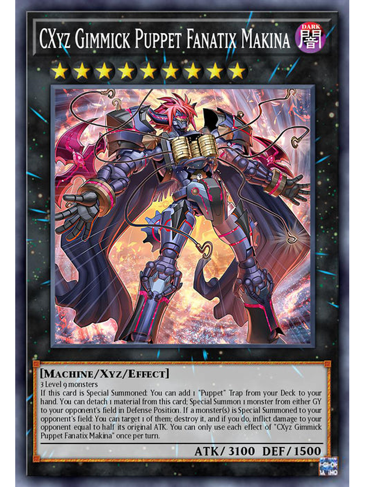 CXyz Gimmick Puppet Fanatix Machinix - INFO-EN043 - Super Rare 1st Edition 1