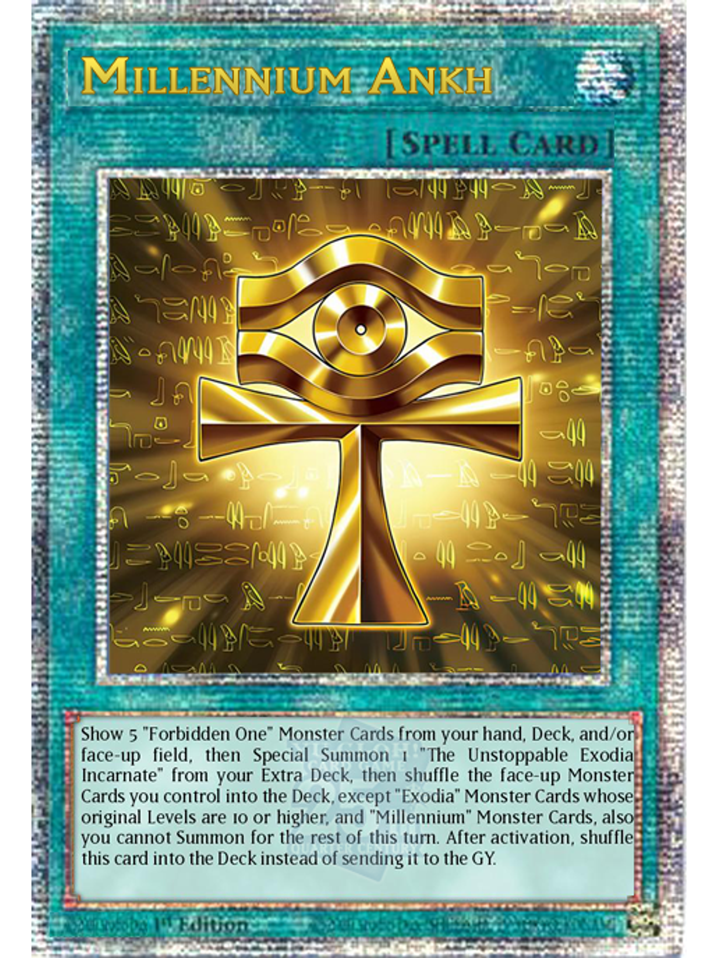 Millennium Ankh - INFO-EN053 - Quarter Century Secret Rare 1st Edition 1