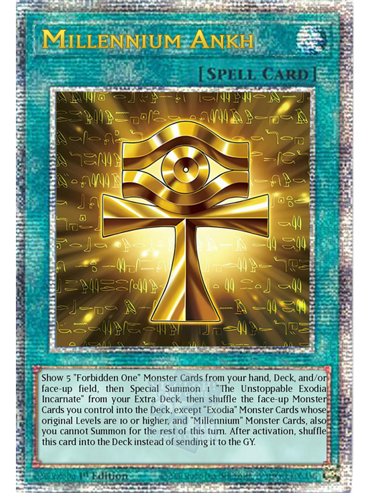 Millennium Ankh - INFO-EN053 - Quarter Century Secret Rare 1st Edition 1