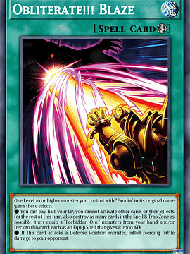 Obliterate!!! Blaze - INFO-EN055 - Super Rare 1st Edition