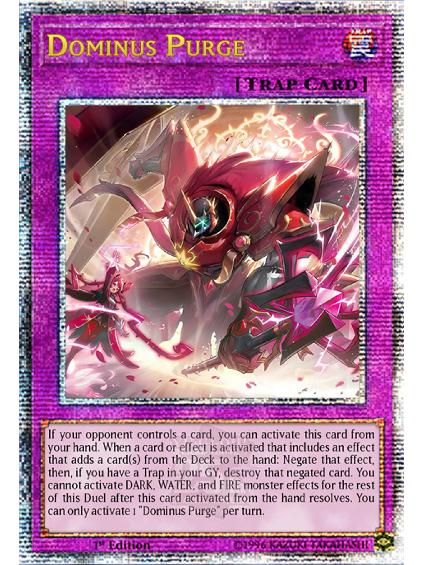 Dominus Purge - INFO-EN078 - Quarter Century Secret Rare 1st Edition 1