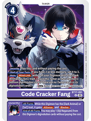 BT17-091 U Code Cracker Fang