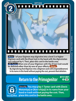 BT17-097 U Return to the Primogenitor