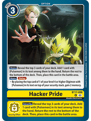 BT17-098 U Hacker Pride