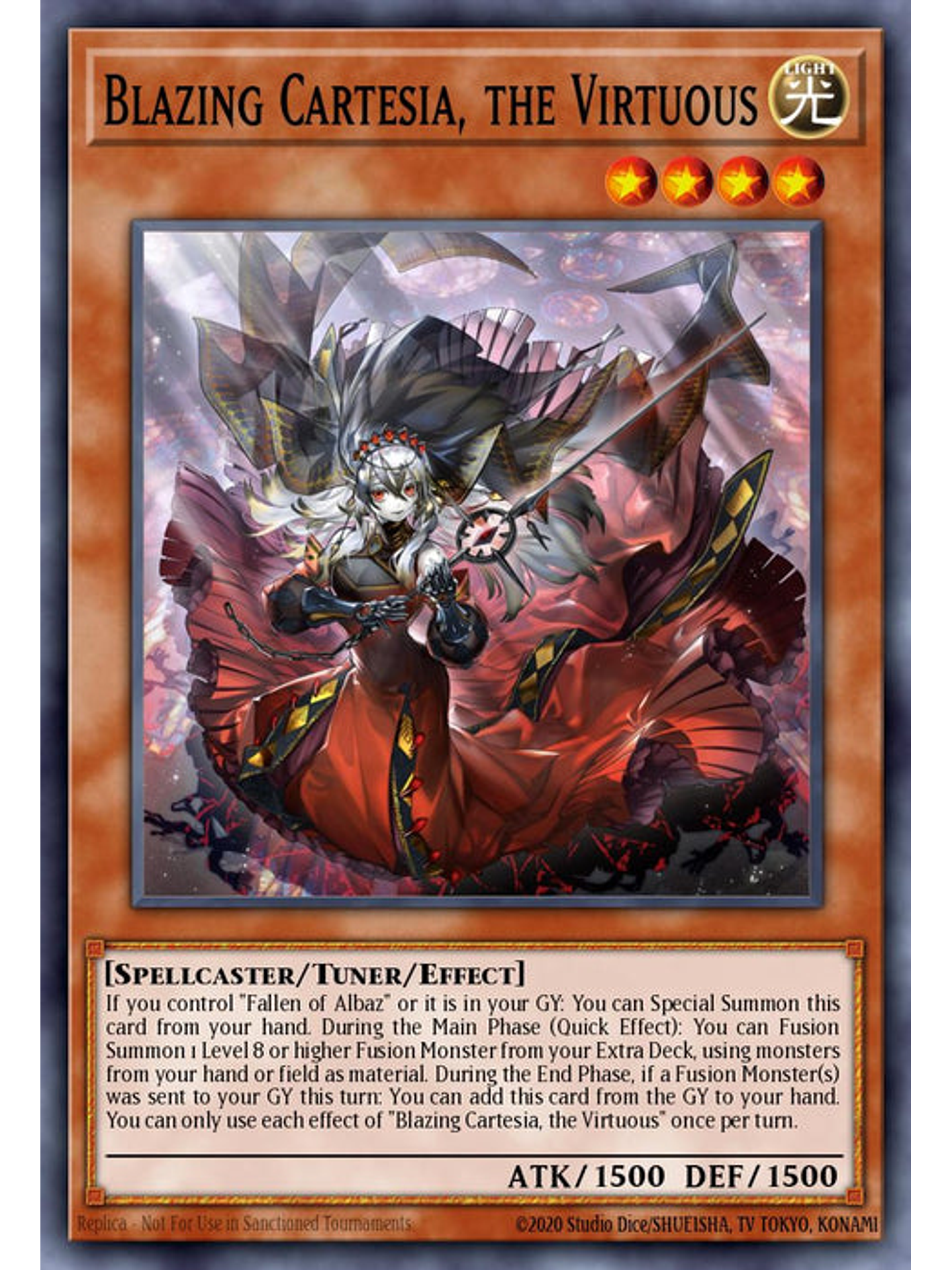 Blazing Cartesia, the Virtuous - BLTR-EN080 - Ultra Rare 1st Edition 1