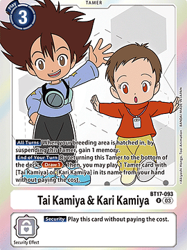 BT17-093 R Tai Kamiya & Kari Kamiya