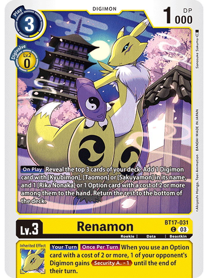 BT17-031 C Renamon 1