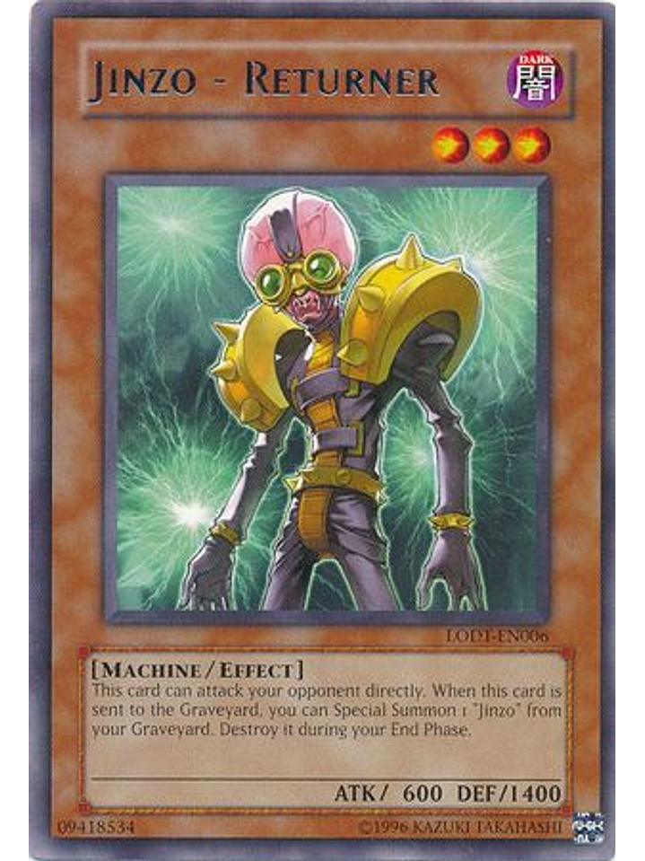 Jinzo - Returner - LODT-EN006 - Rare Unlimited (2024 Reprint) 1