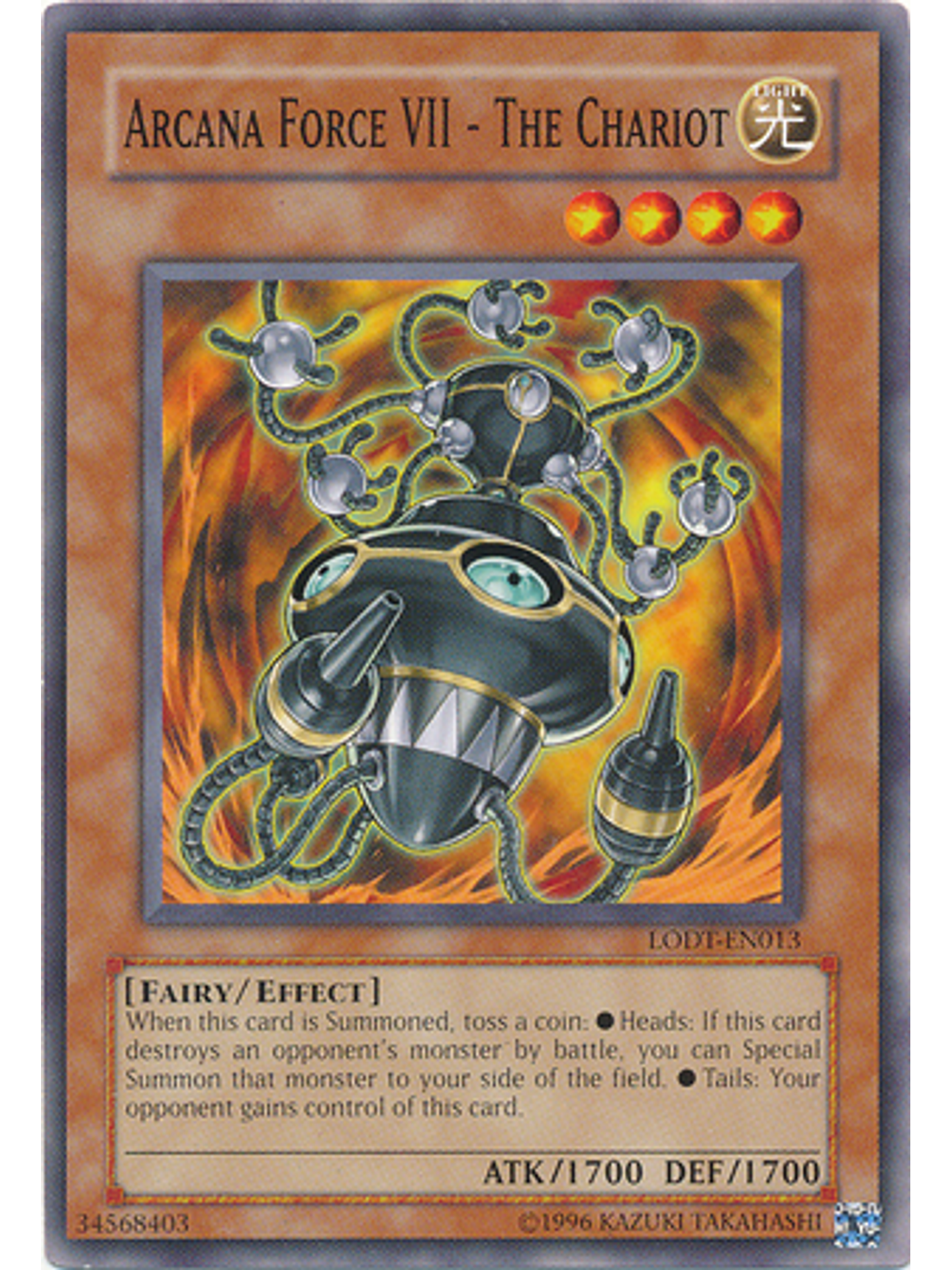 Arcana Force VII - The Chariot - LODT-EN013 - Common Unlimited (2024 Reprint) 1