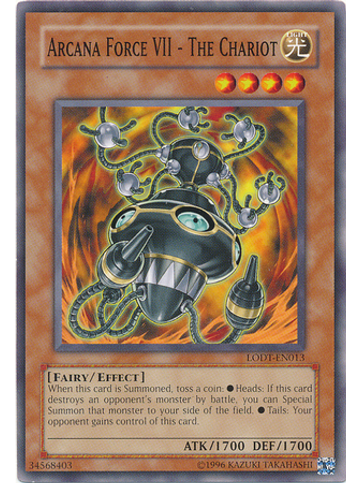 Arcana Force VII - The Chariot - LODT-EN013 - Common Unlimited (2024 Reprint) 1