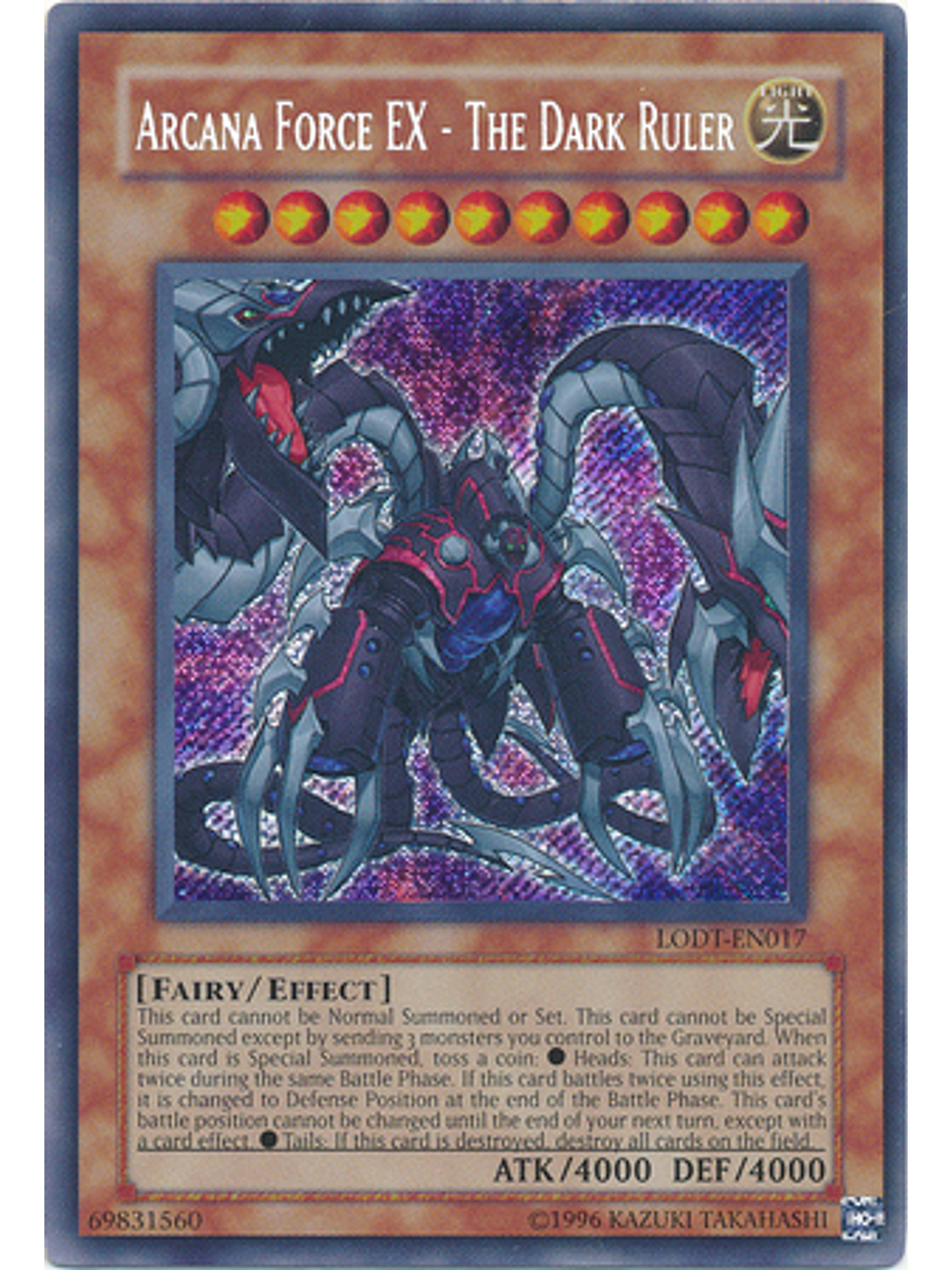 Arcana Force EX - The Dark Ruler - LODT-EN017 - Secret Rare Unlimited (2024 Reprint) 1