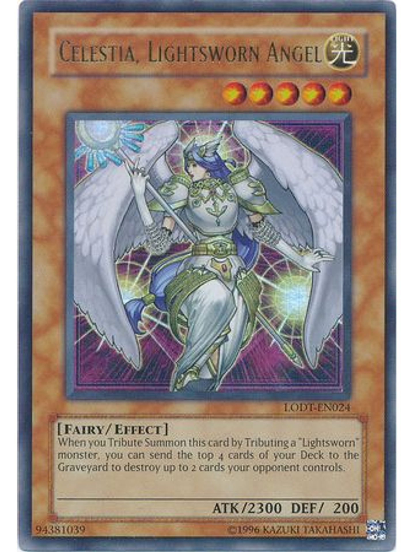 Celestia, Lightsworn Angel - LODT-EN024 - Ultra Rare Unlimited (2024 Reprint) 1