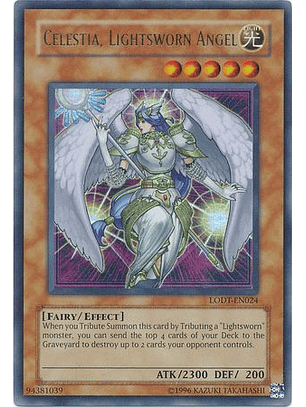 Celestia, Lightsworn Angel - LODT-EN024 - Ultra Rare Unlimited (2024 Reprint)