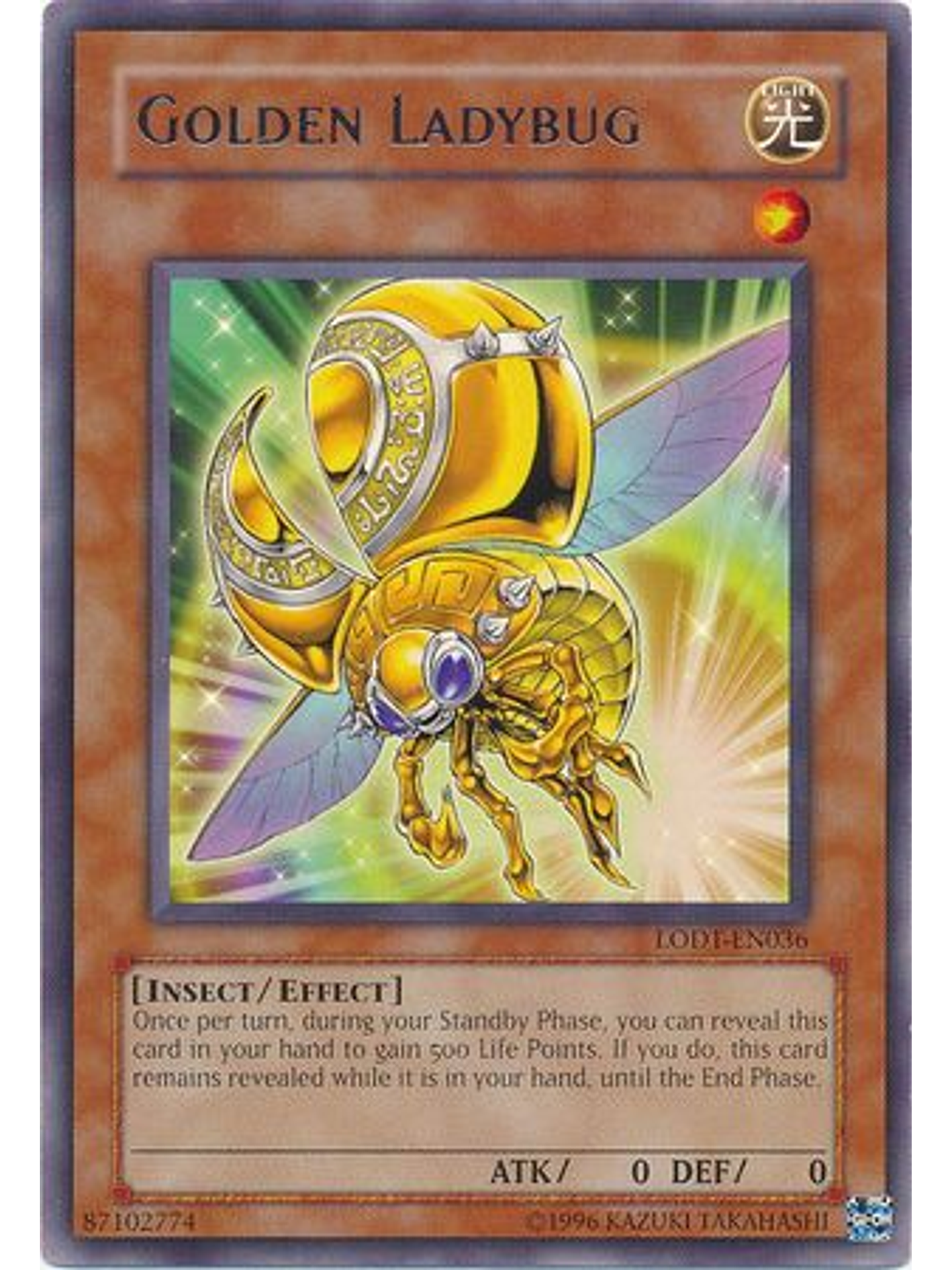 Golden Ladybug - LODT-EN036 - Rare Unlimited (2024 Reprint) 1