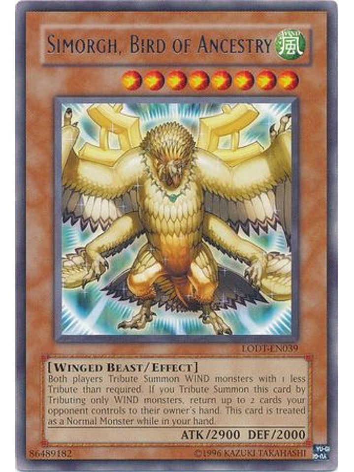 Simorgh, Bird of Ancestry - LODT-EN039 - Rare Unlimited (2024 Reprint) 1