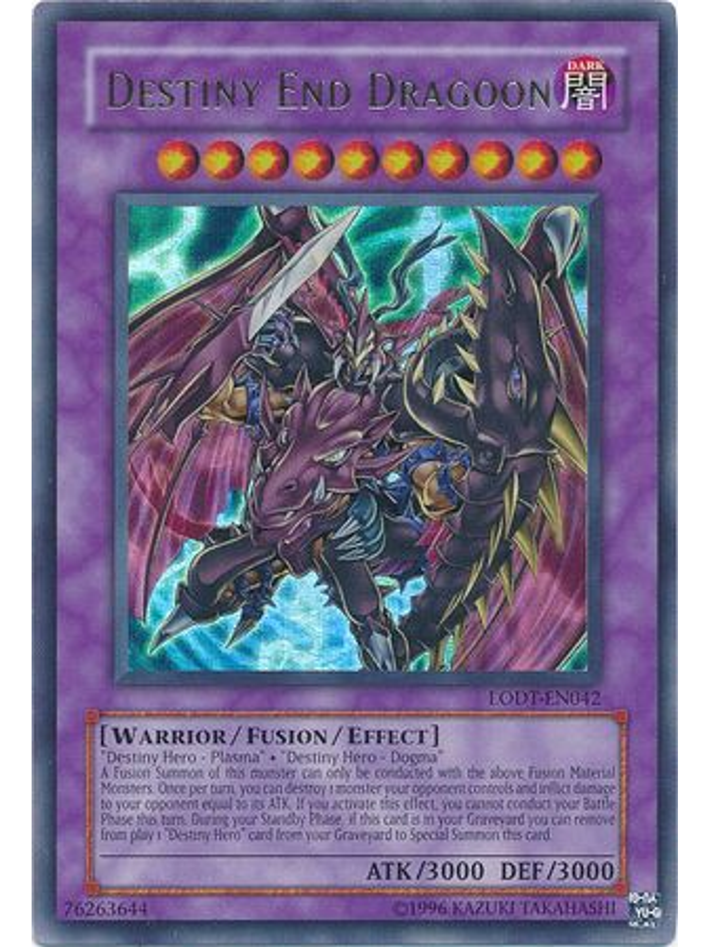 Destiny End Dragoon - LODT-EN042 - Ultra Rare Unlimited (2024 Reprint) 1