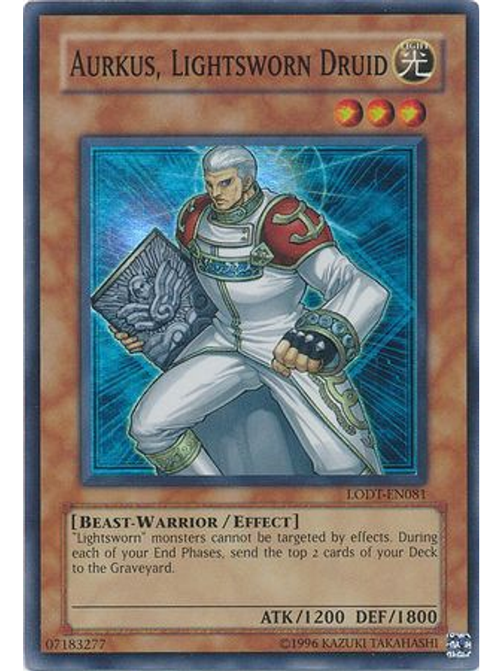 Aurkus, Lightsworn Druid - LODT-EN081 - Super Rare Unlimited (2024 Reprint) 1