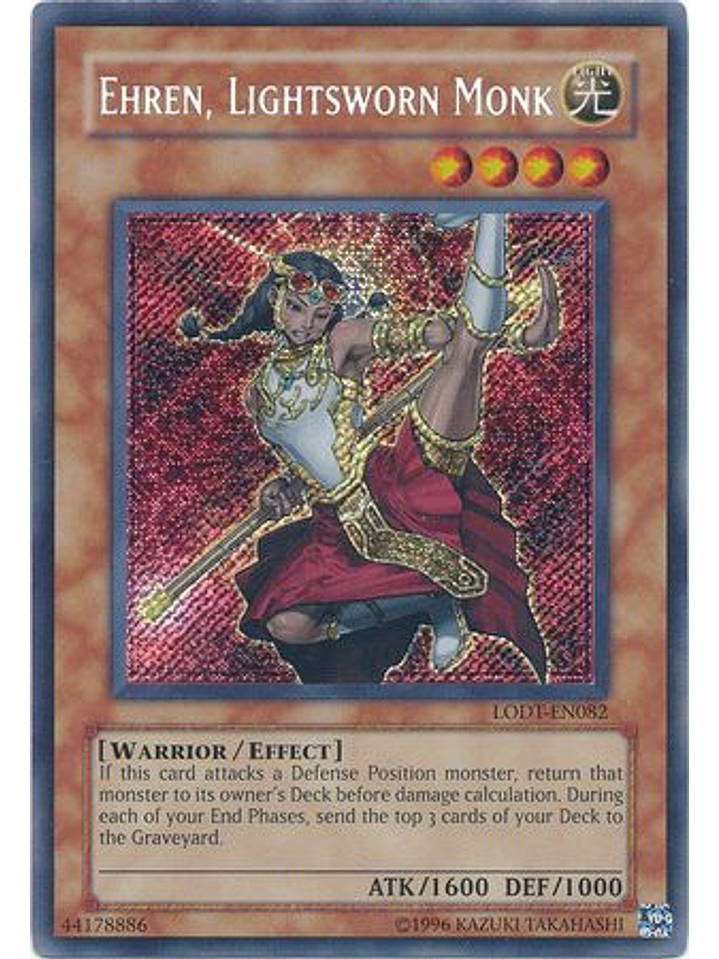 Ehren, Lightsworn Monk - LODT-EN082 - Secret Rare Unlimited (2024 Reprint) 1