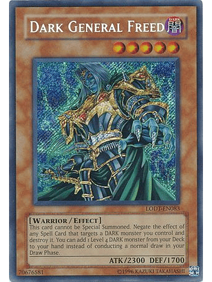 Dark General Freed - LODT-EN083 - Secret Rare Unlimited (2024 Reprint)